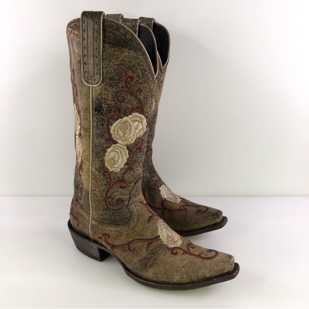 ARIAT Women’s Corazon Shattered Marble Western Cowgirl Boots Leather Size 7.5B